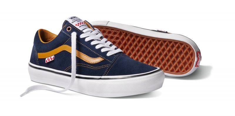 Tnis Vans Old Skool Reynolds Skate Azul Escuro e Bege